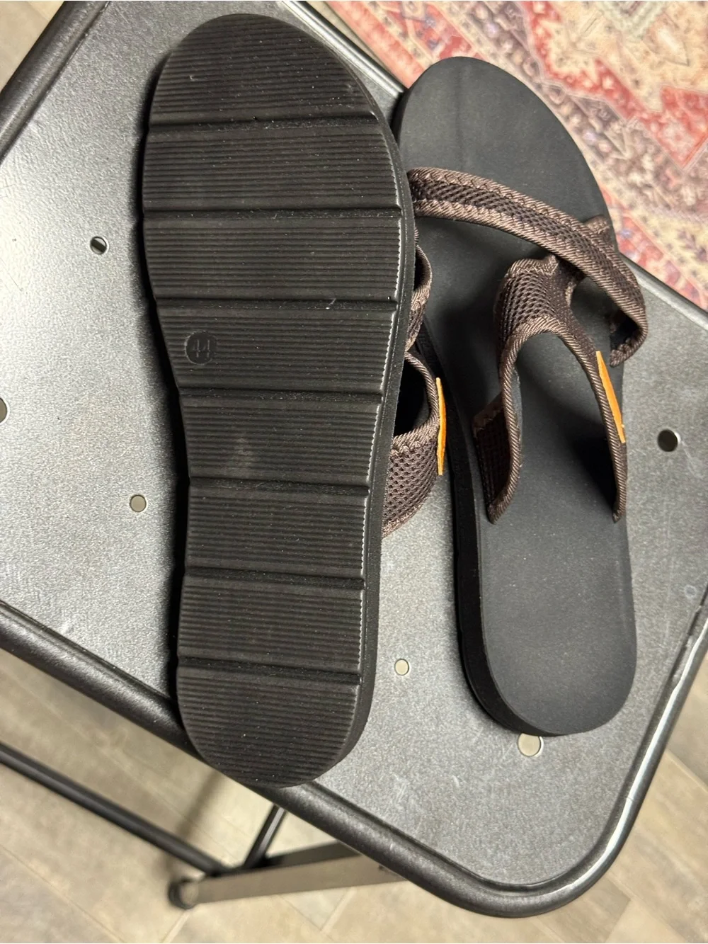 Fashion Size-10 Men's/Women’s Brown Casual Slide Sandals -Comfort Y2K Streetwear